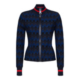 Jersey Zip Blue ZigZag